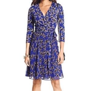 Diane von Furstenberg IRINA Blue Celestial Chic in Gilmore Core Silk Wrap Dress